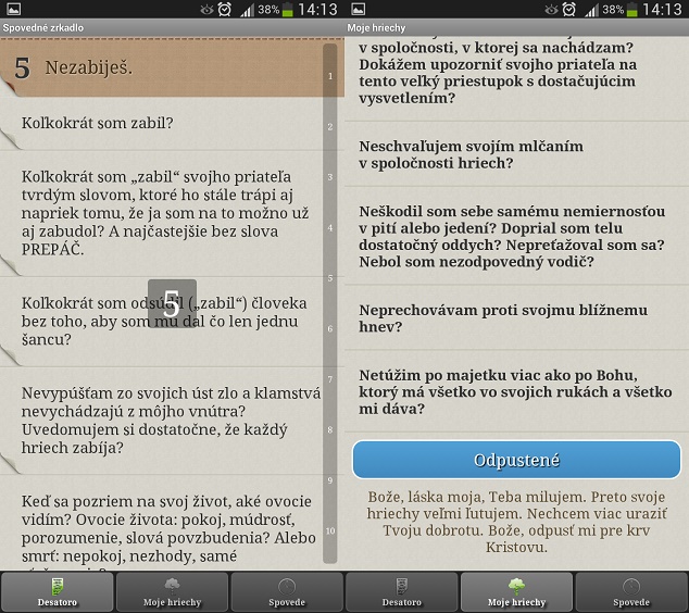 Spovedné zrkadlo